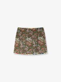 FARM Rio Women's Jacquard Arabesque Matelassé Mini Skirt White