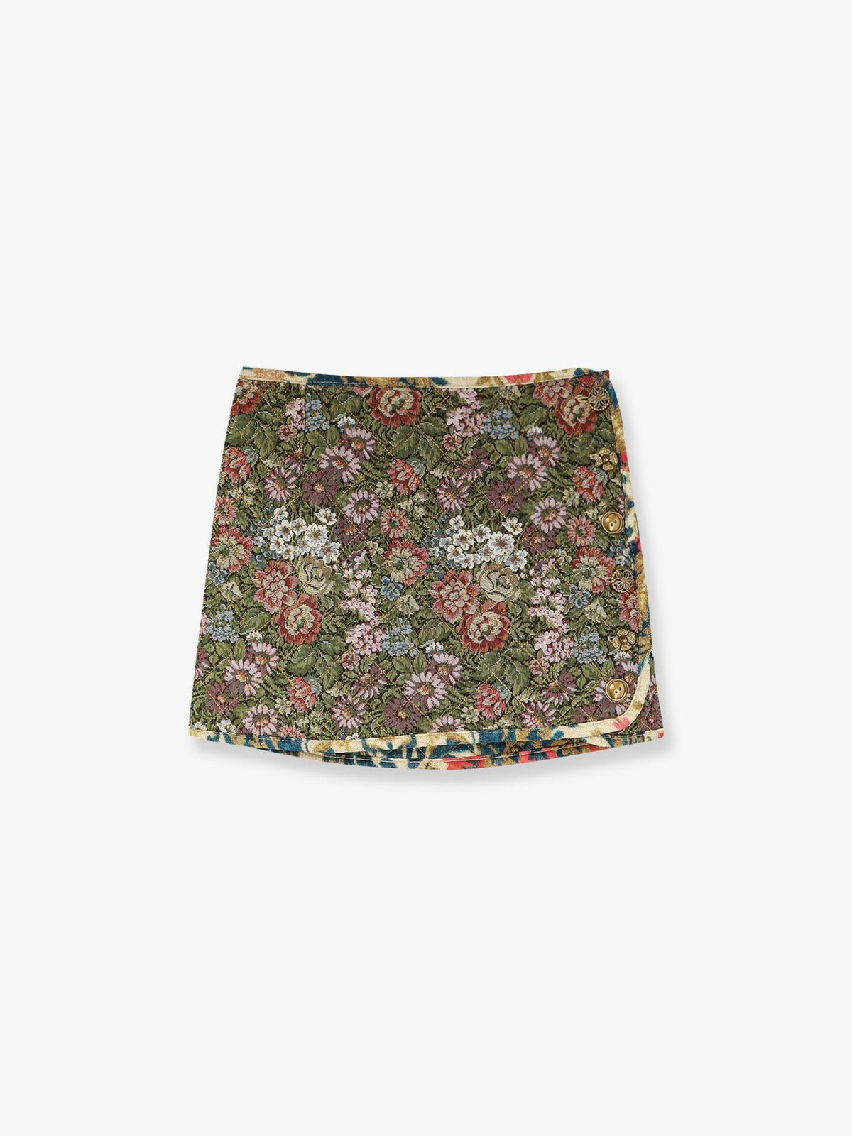 FARM Rio Women's Jacquard Arabesque Matelassé Mini Skirt White