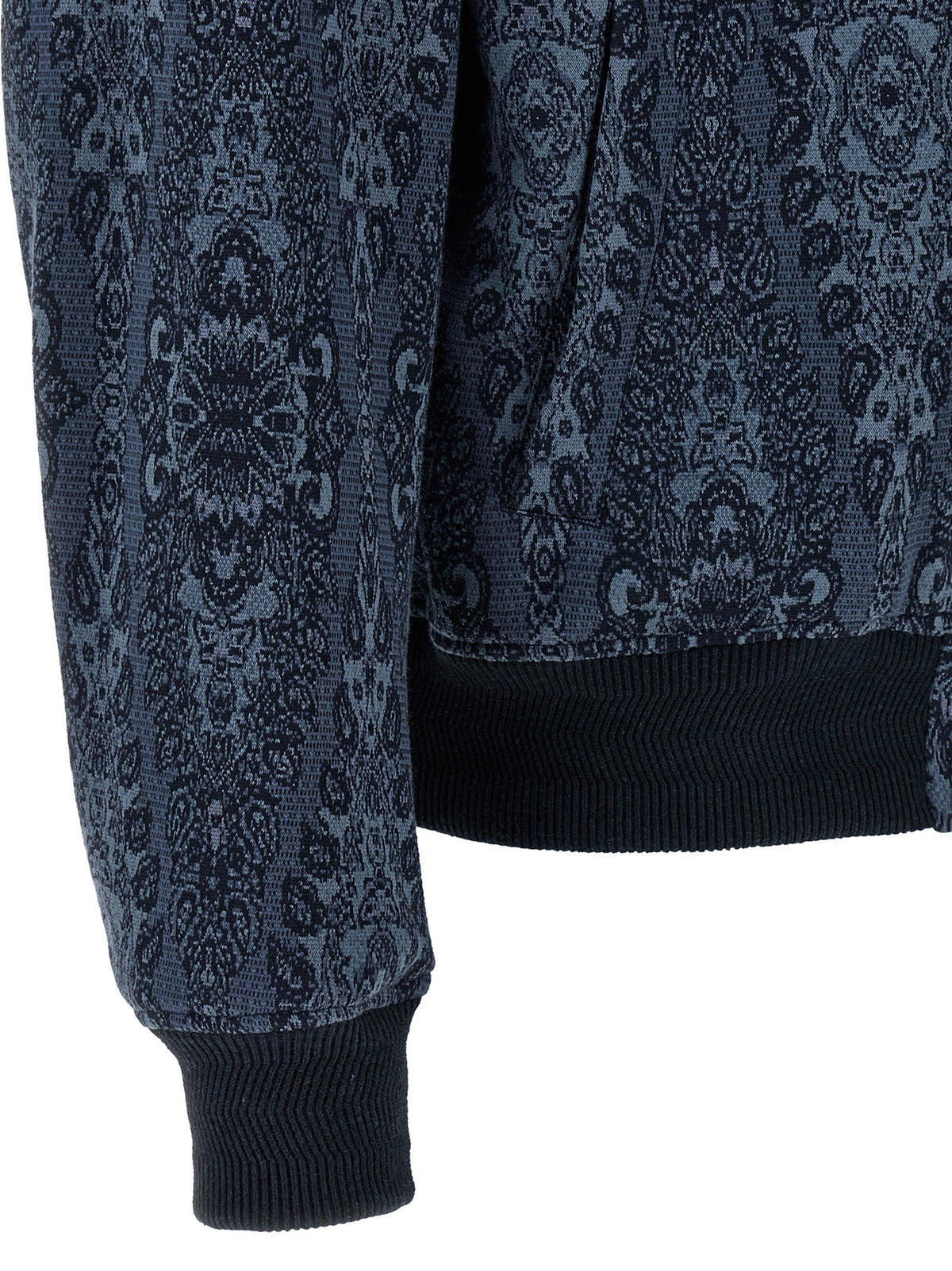 ETRO Jacquard Bomber Jacket Blue, view 4