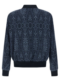 ETRO Jacquard Bomber Jacket Blue