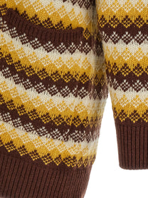 AURALEE Jacquard Cardigan Gold