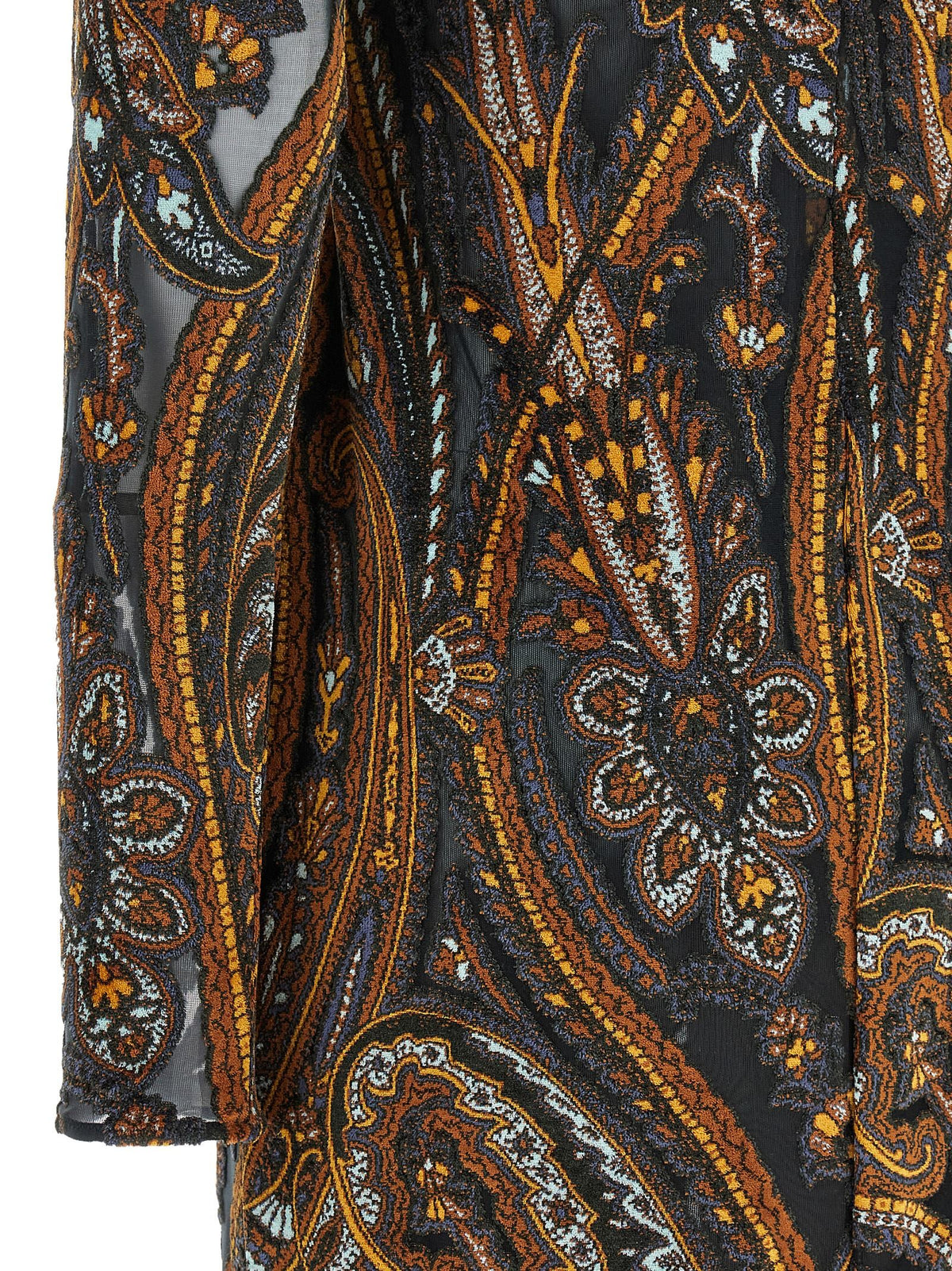 ETRO Jacquard Chenille Dress Gold