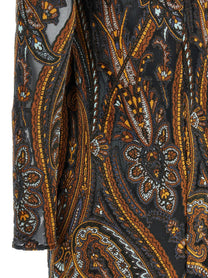 ETRO Jacquard Chenille Dress Gold
