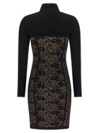 Elisabetta Franchi Jacquard Dress Black, view 2