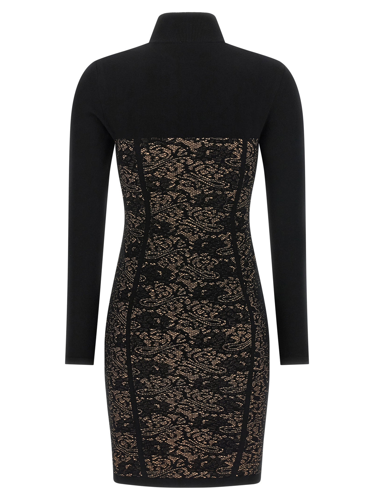 Elisabetta Franchi Jacquard Dress Black, view 2
