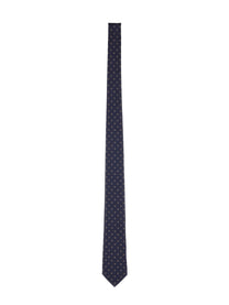 Ferragamo Men's Jacquard Gancini Tie Blue