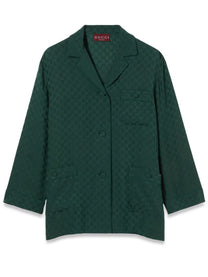 Gucci Women's Jacquard GG Shirt Green