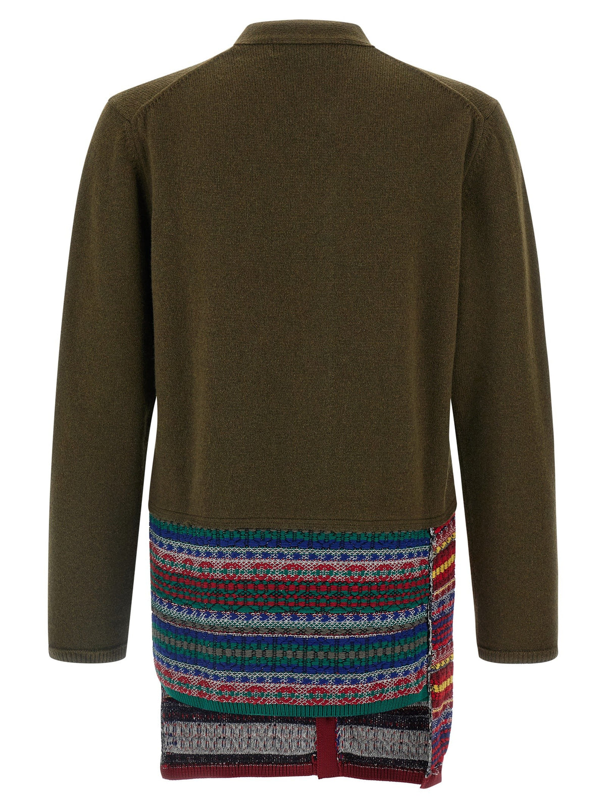 Comme Des Garçons Homme Plus Jacquard Insert Cardigan Green
