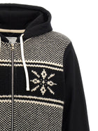 Junya Watanabe Jacquard Insert Hoodie White, view 3