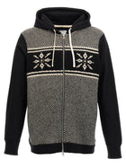 Junya Watanabe Jacquard Insert Hoodie White