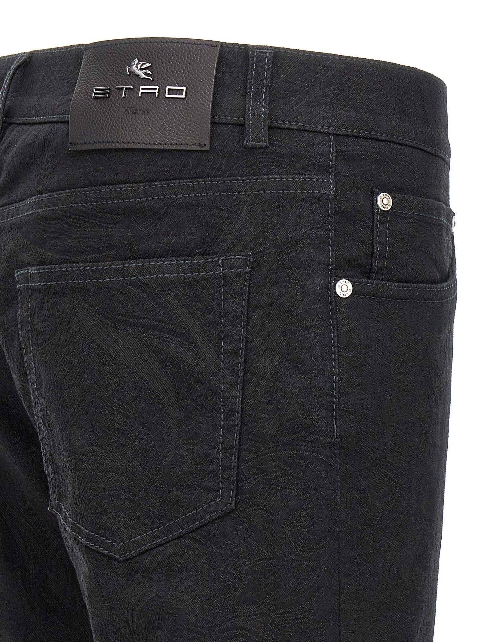 ETRO Jacquard Jeans Black