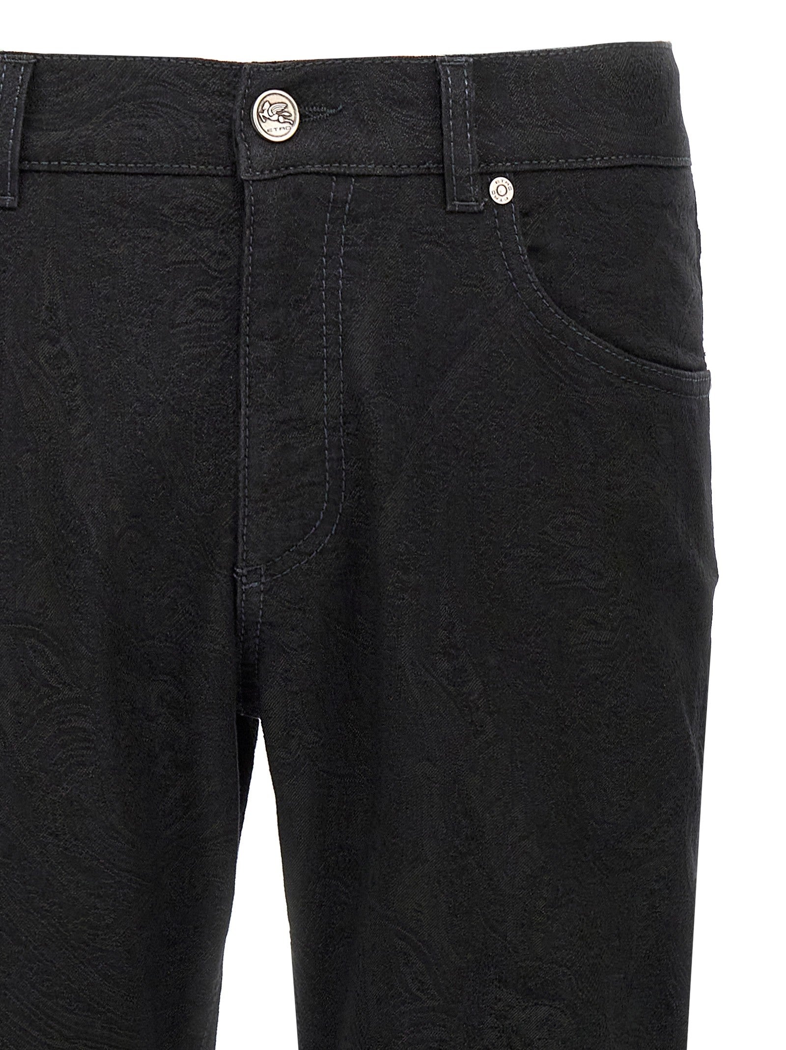 ETRO Jacquard Jeans Black