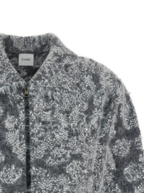 Nude Lucy Jacquard Knit Cardigan Grey