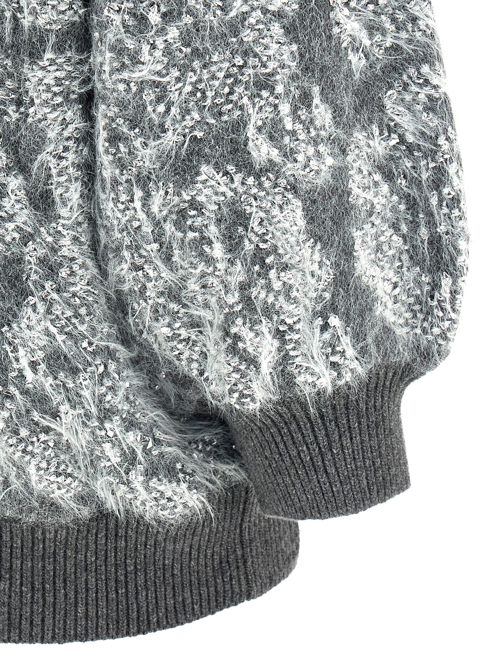Nude Lucy Jacquard Knit Cardigan Grey