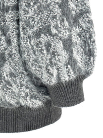 Nude Lucy Jacquard Knit Cardigan Grey