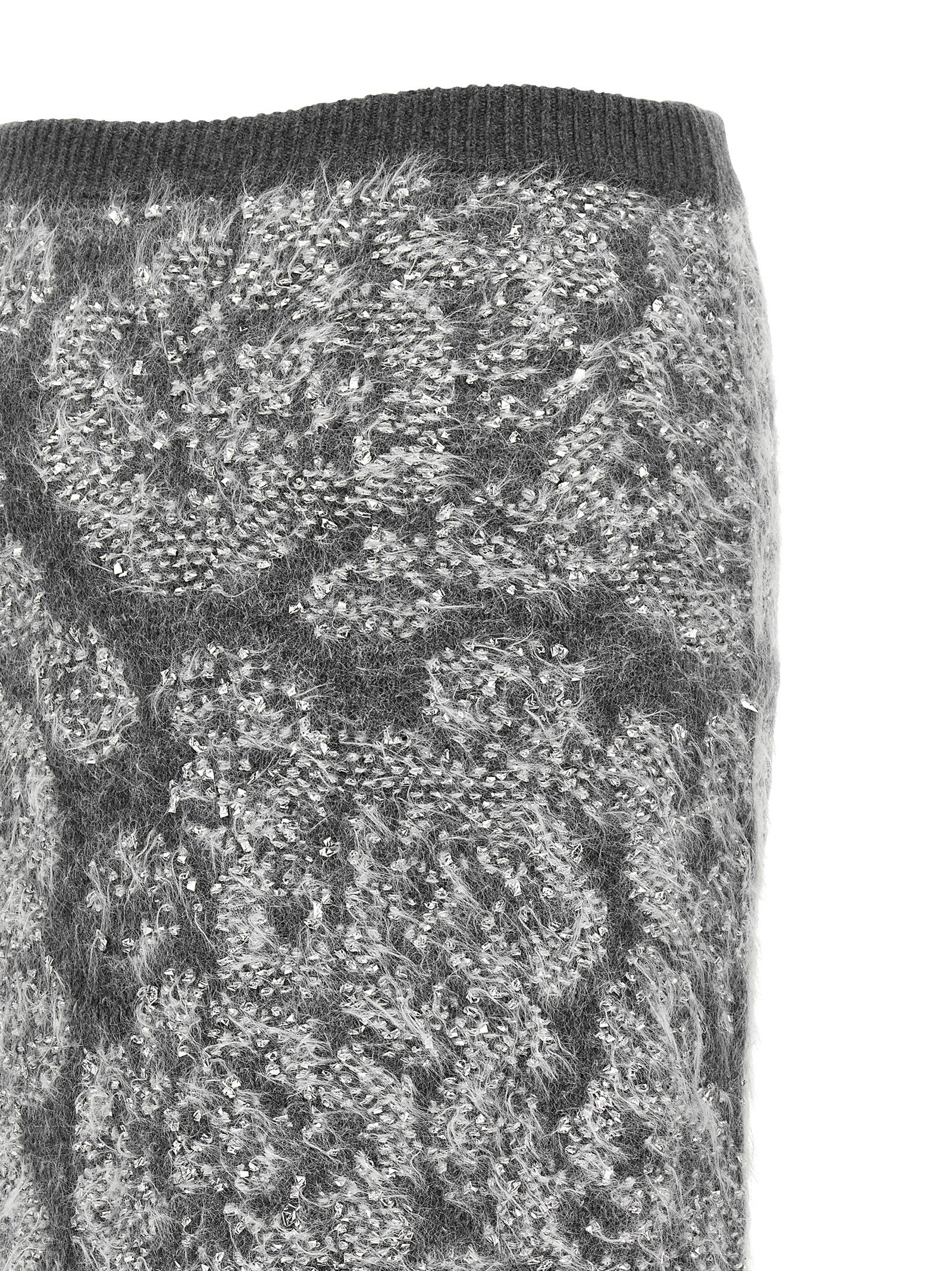 Nude Lucy Jacquard Knit Skirt Grey