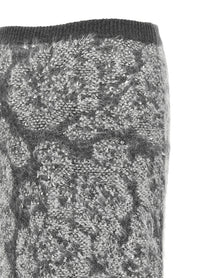 Nude Lucy Jacquard Knit Skirt Grey