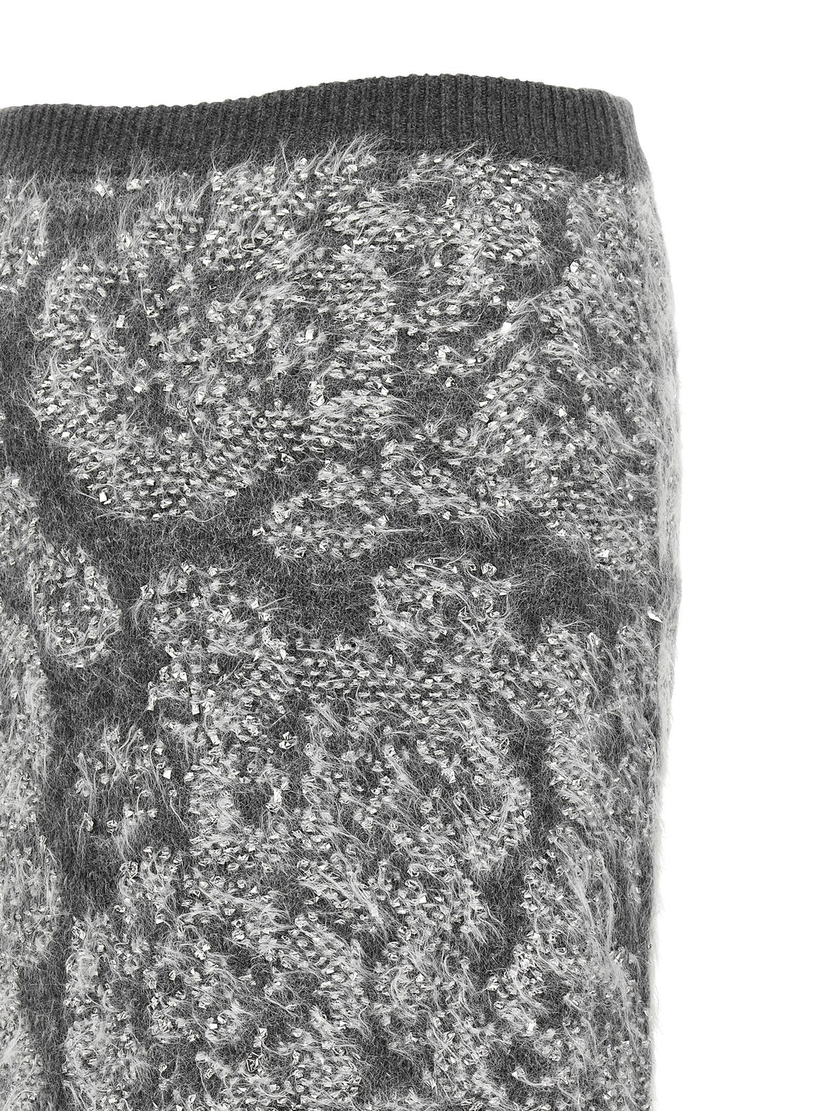Nude Lucy Jacquard Knit Skirt Grey, view 4