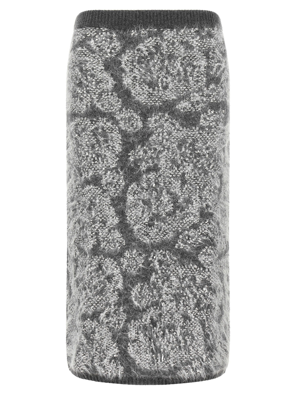 Nude Lucy Jacquard Knit Skirt Grey