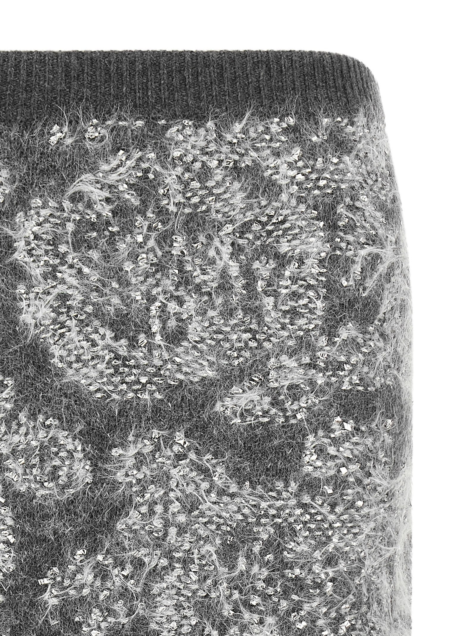 Nude Lucy Jacquard Knit Skirt Grey