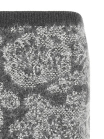Nude Lucy Jacquard Knit Skirt Grey