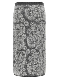 Nude Lucy Jacquard Knit Skirt Grey