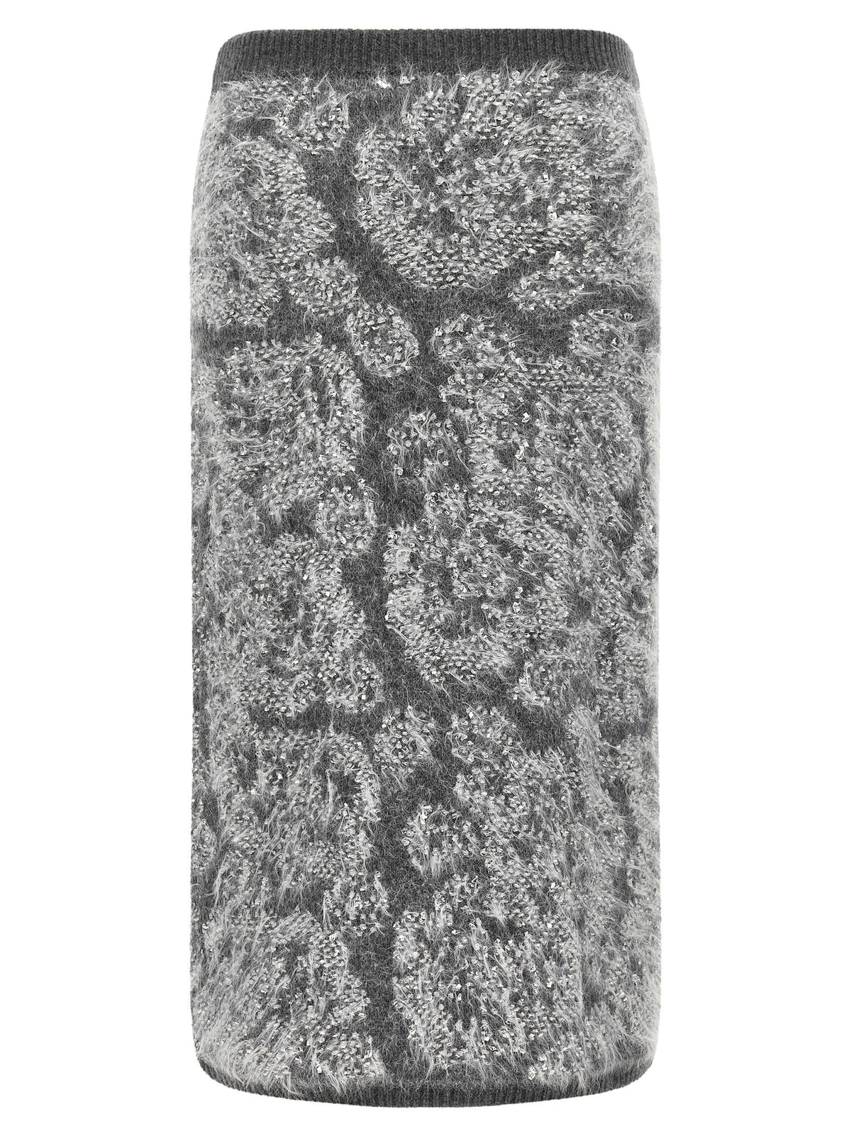 Nude Lucy Jacquard Knit Skirt Grey, view 2