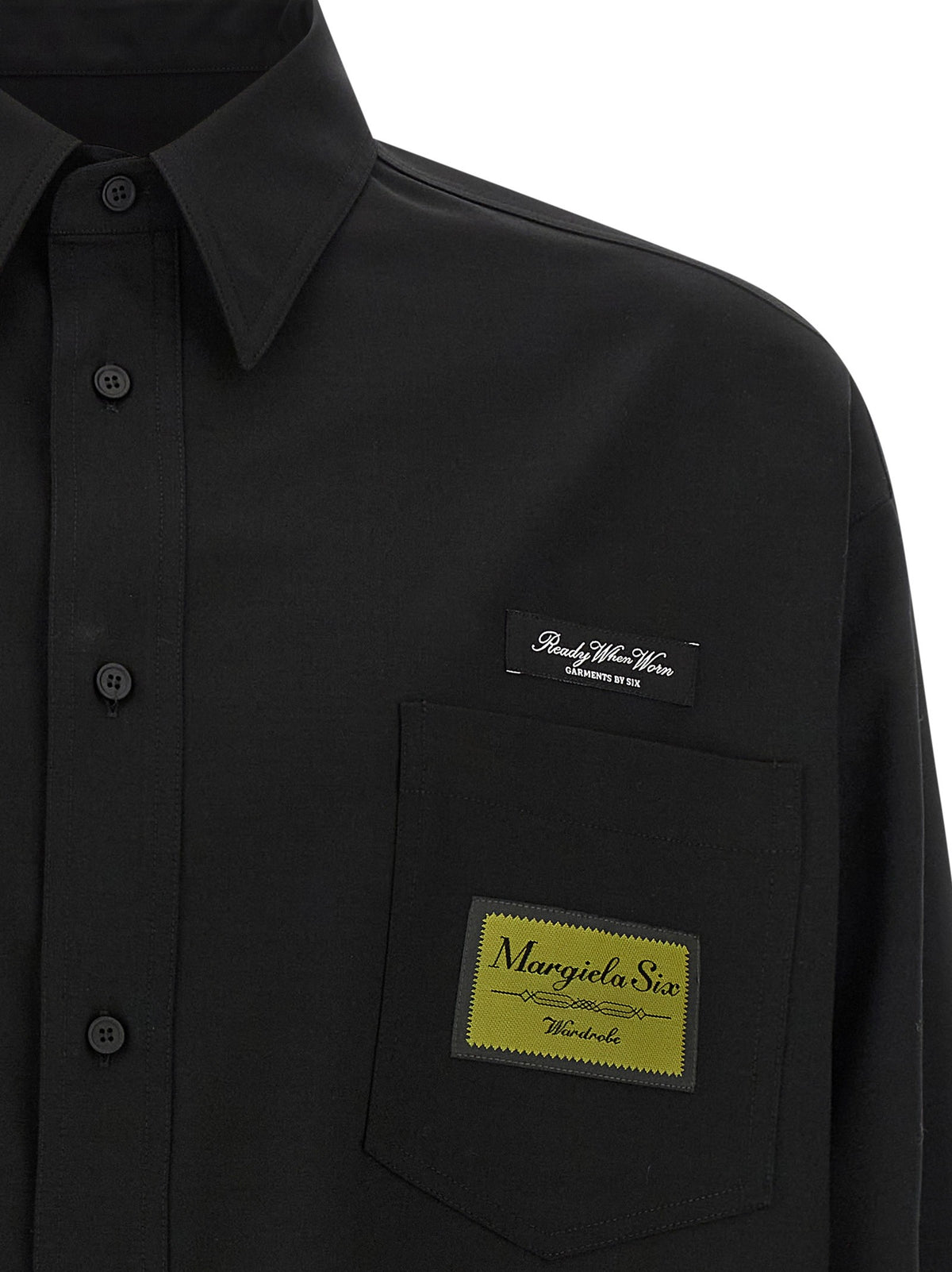 MM6 Maison Margiela Jacquard Label Shirt Black, view 3