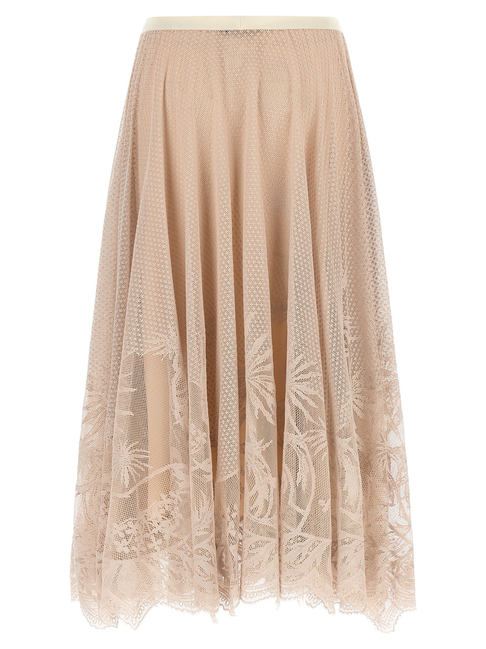 Fabiana Filippi Jacquard Lace Skirt Blue