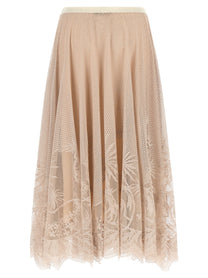 Fabiana Filippi Jacquard Lace Skirt Blue