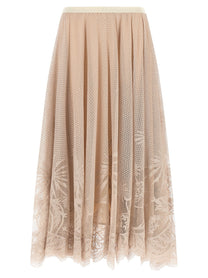 Fabiana Filippi Jacquard Lace Skirt Blue