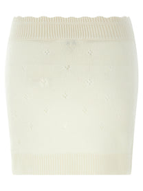 Chloé Jacquard Skirt White