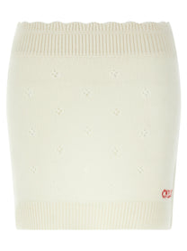 Chloé Jacquard Skirt White