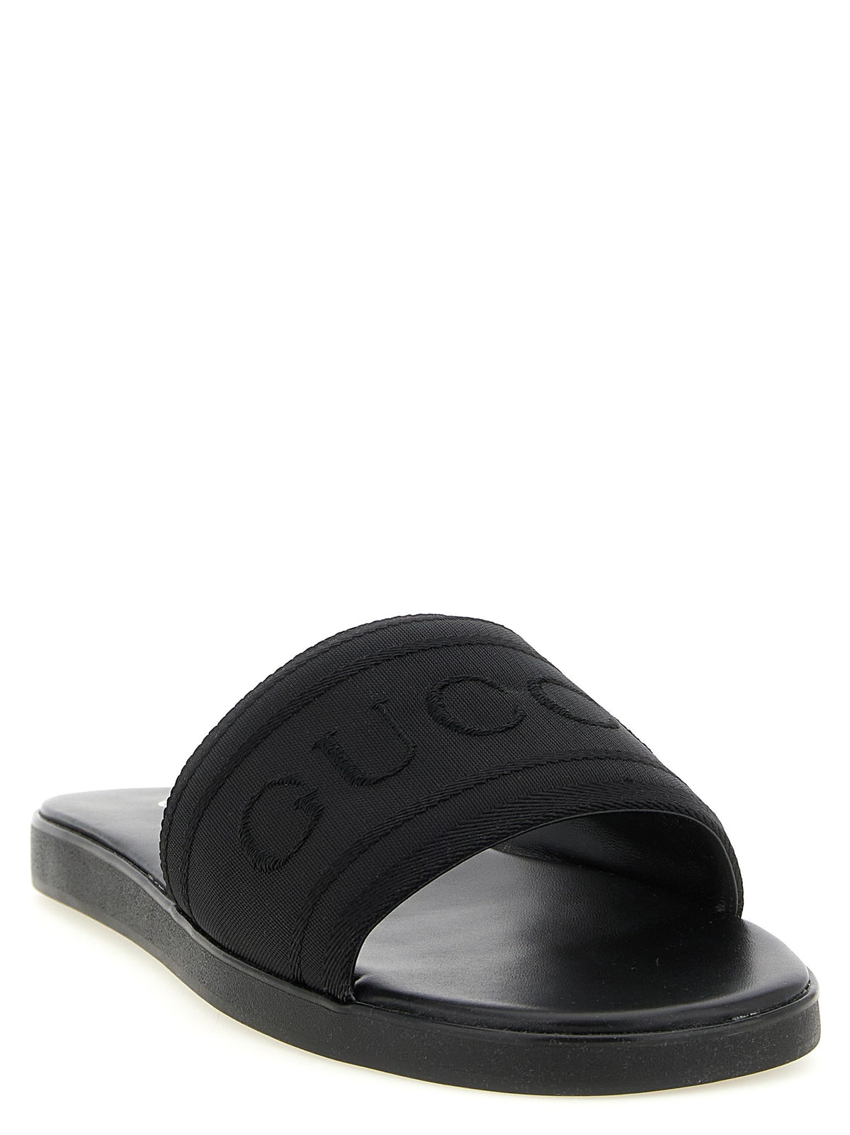 Gucci Jacquard Slides Black
