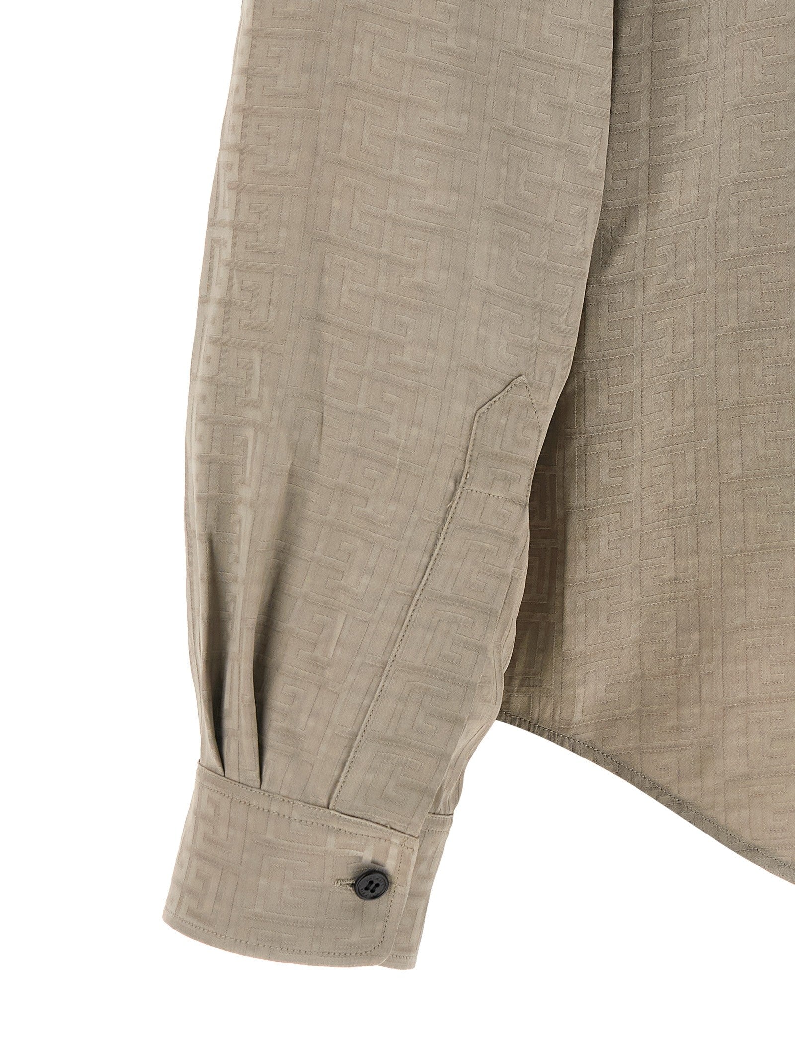 Balmain Jacquard Monogram Shirt Grey