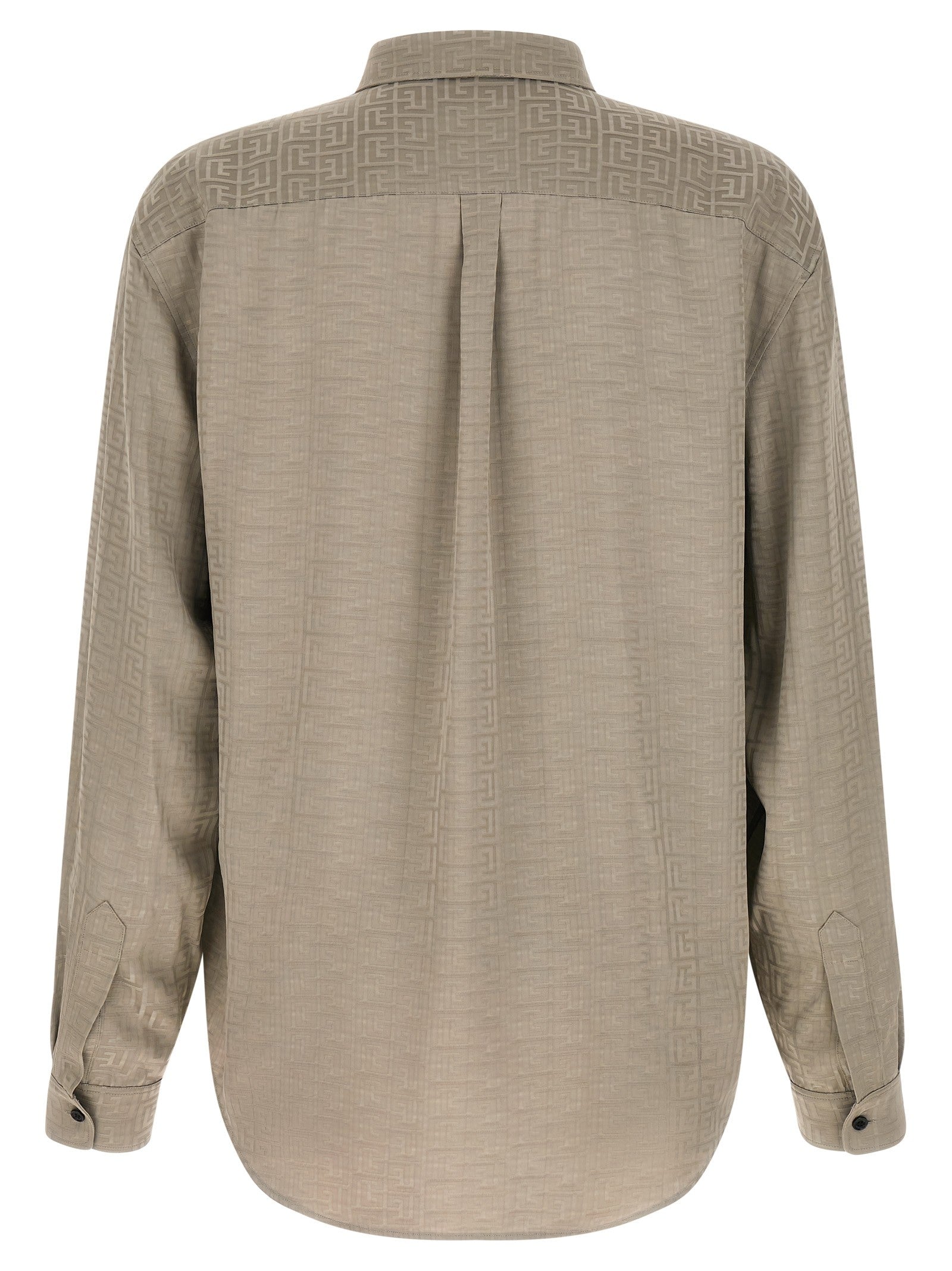 Balmain Jacquard Monogram Shirt Grey