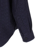 Balmain Jacquard Monogram Shirt Blue, view 4