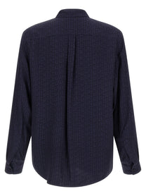 Balmain Jacquard Monogram Shirt Blue