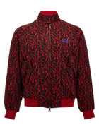Baracuta Jacquard Needles Bomber Jacket Red