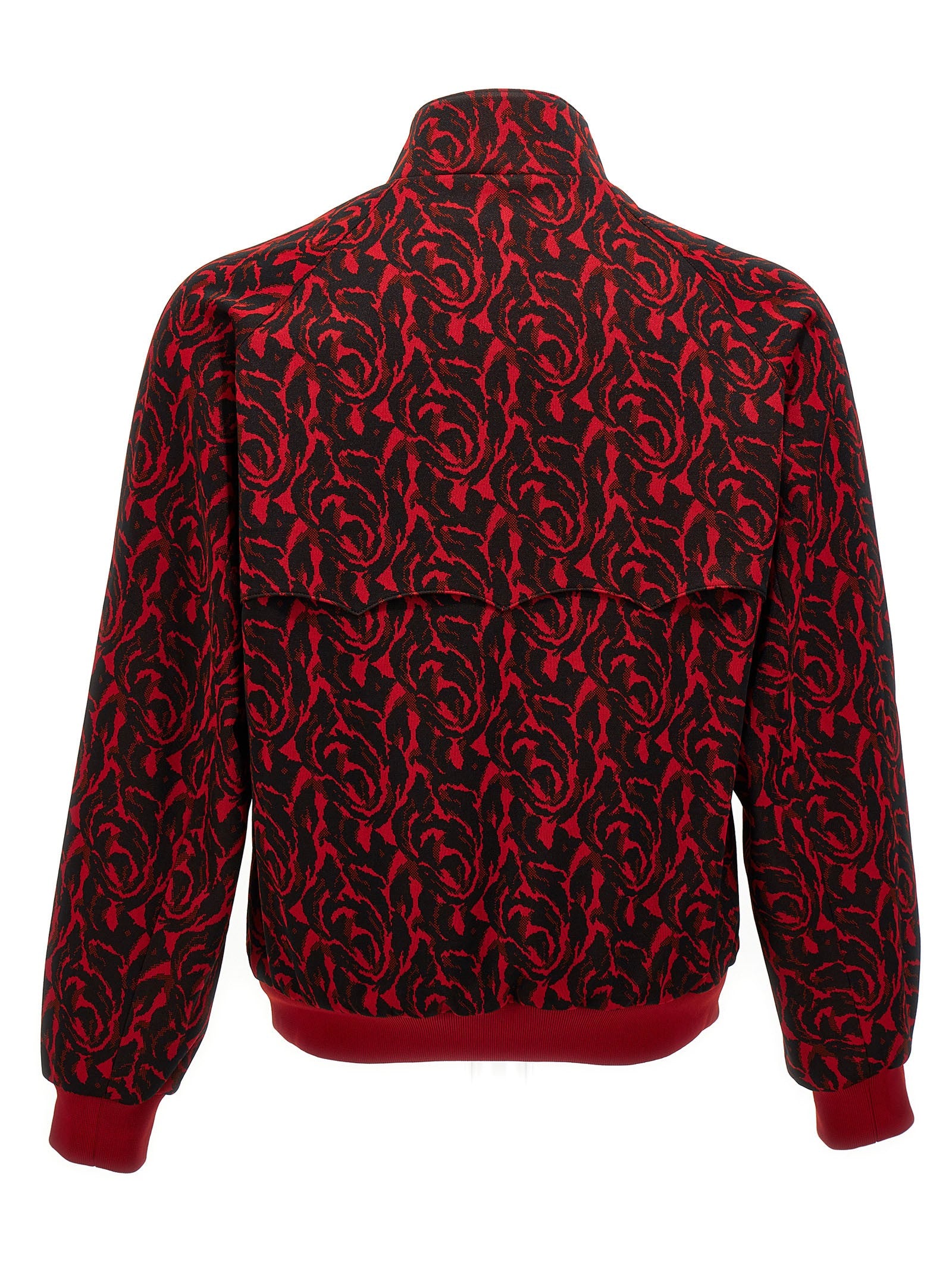 Baracuta Jacquard Needles Bomber Jacket Red