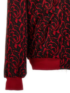 Baracuta Jacquard Needles Bomber Jacket Red, view 4