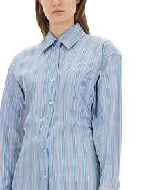 Etro Women's Jacquard Shirt and Knot in the Back Blue