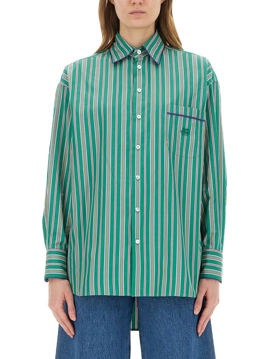 Etro Women's Jacquard Shirt Green