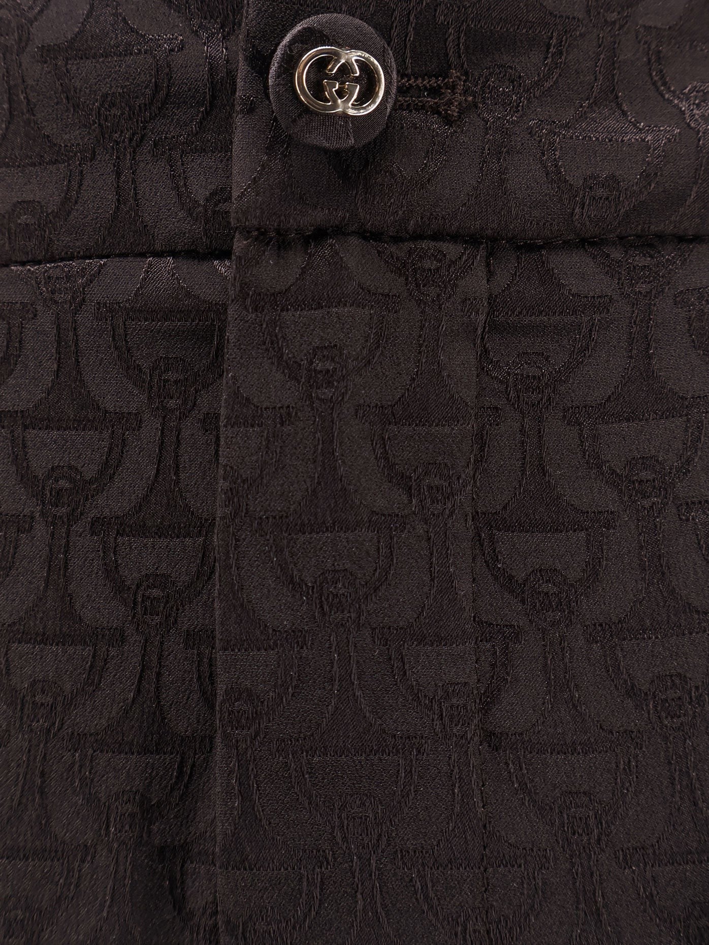 Gucci Women's Jacquard Silk Blend Trousers Brown