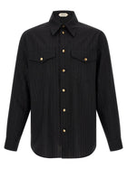 Versace Jacquard Silk Shirt Black