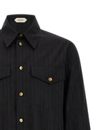 Versace Jacquard Silk Shirt Black, view 3