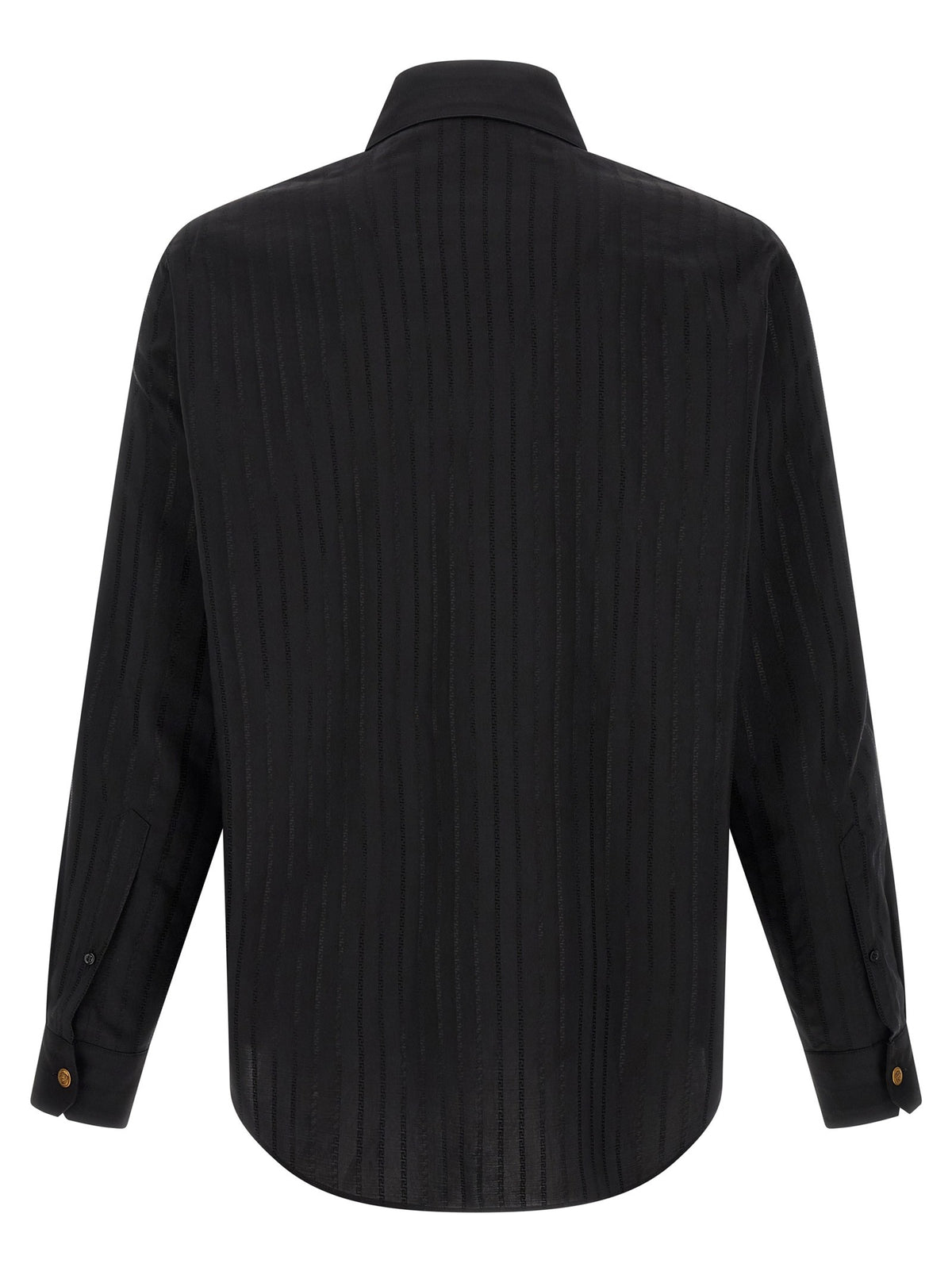 Versace Jacquard Silk Shirt Black, view 2