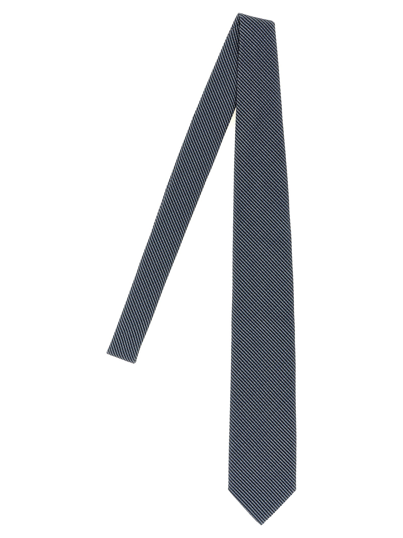 Brioni Jacquard Silk Tie Blue
