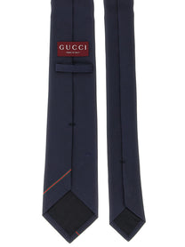 Gucci Jacquard Silk Tie Blue