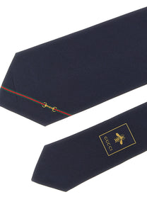 Gucci Jacquard Silk Tie Blue